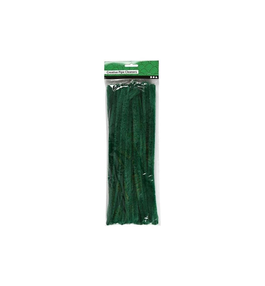 CREATIV COMPANY - Fil-chenille 15 mm, 15 pièces, Vert