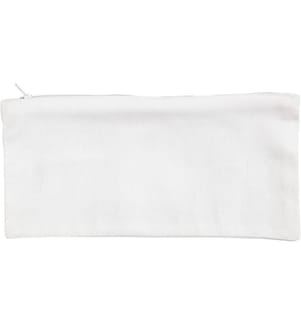 CREATIV COMPANY - Baumwoll-Schreibetui 11 x 23 cm, Weiss