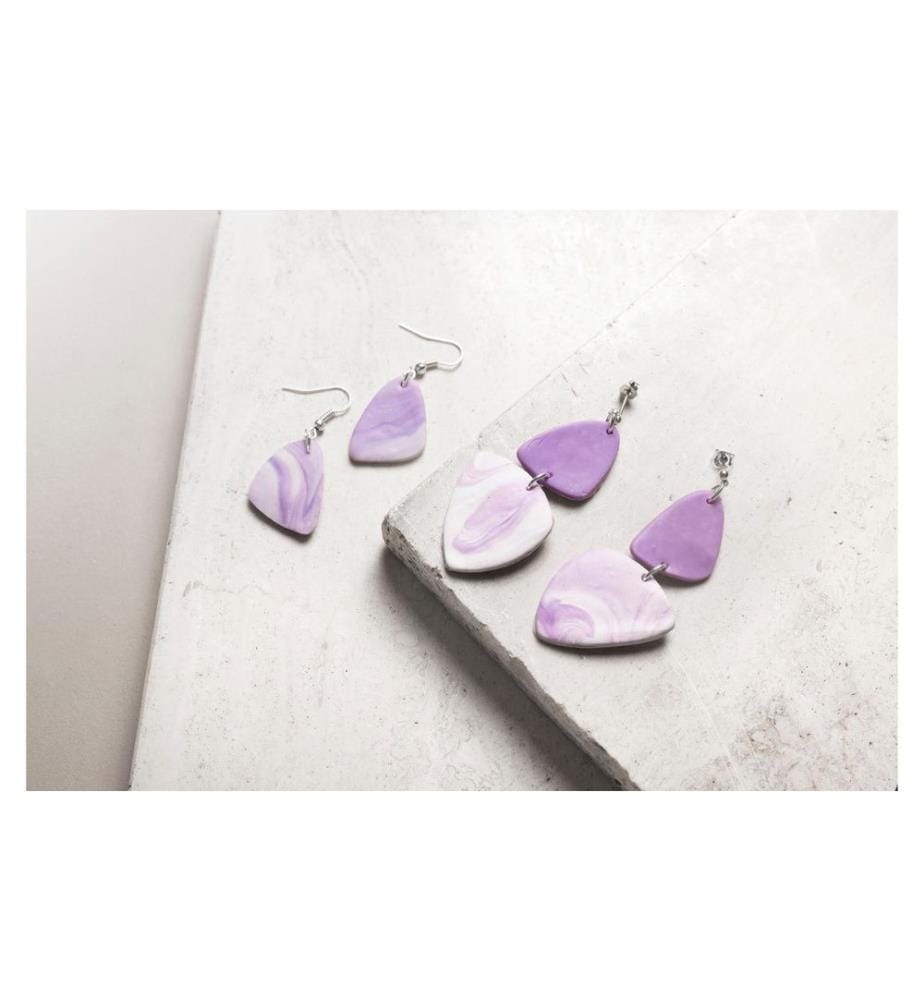 CREATIV COMPANY - Kits de bricolage pour bijoux Boucles d'oreilles marbrées Violet clair