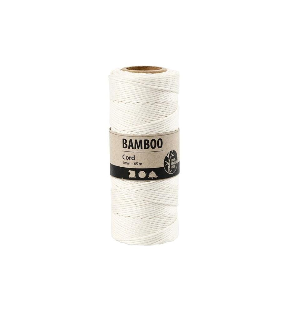 CREATIV COMPANY - Bambus Kordel 1 mm, 65 m Olivgrün