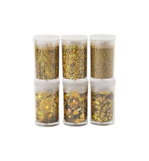 CREATIV COMPANY - Glitzerset Gold, 6 x 5 g