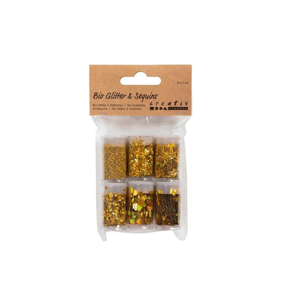 CREATIV COMPANY - Glitzerset Gold, 6 x 5 g