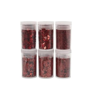 CREATIV COMPANY - Glitzerset Rot, 6 x 5 g
