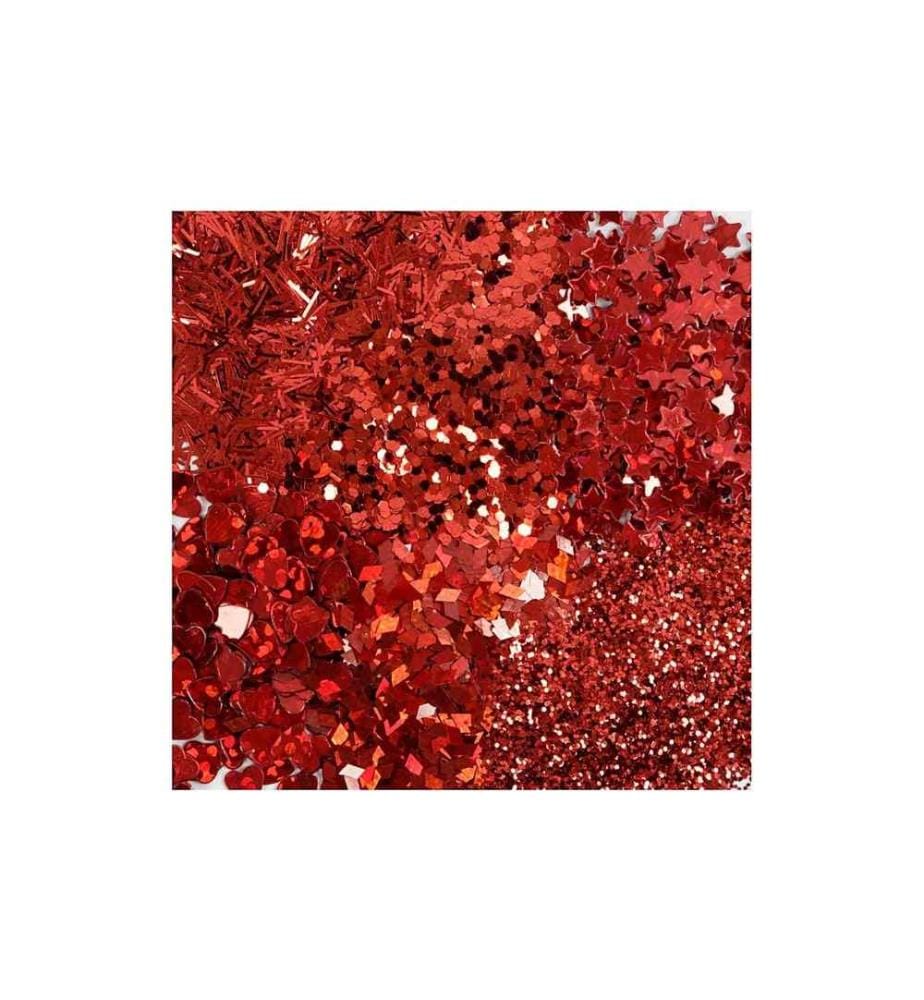 CREATIV COMPANY - Glitzerset Rot, 6 x 5 g