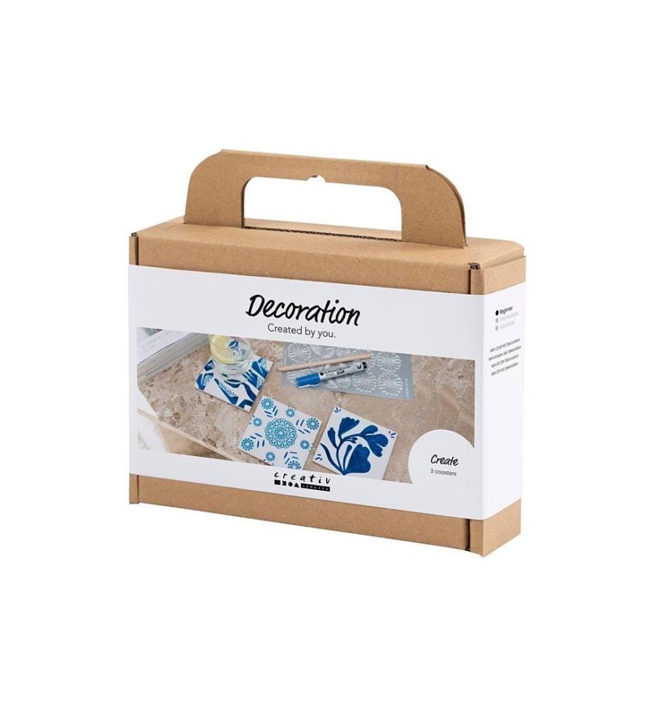 CREATIV COMPANY - Kits de bricolage Peindre des sous-verres Bleu