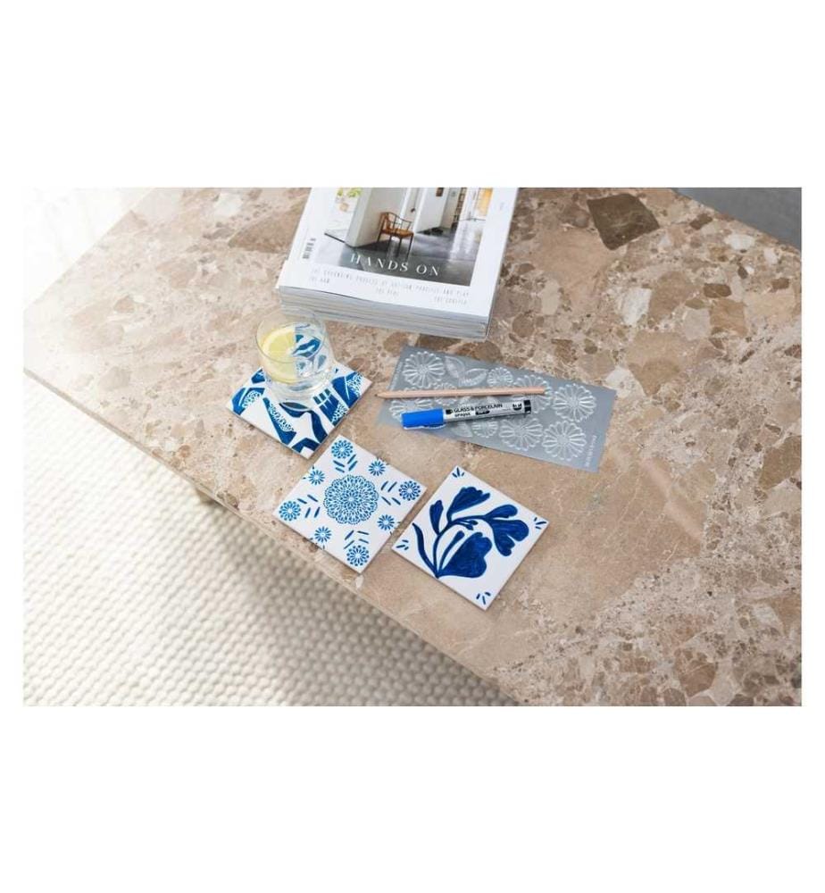 CREATIV COMPANY - Kits de bricolage Peindre des sous-verres Bleu