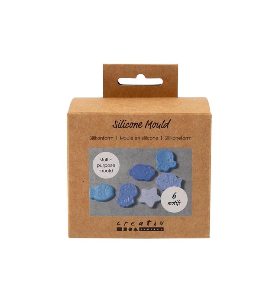 CREATIV COMPANY - Moule en silicone Thème de la mer 6 pièces