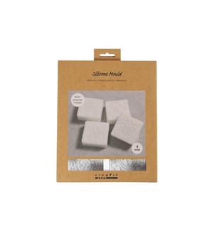 CREATIV COMPANY - Silikon Form Giessform Quadratisch, 4 Stück
