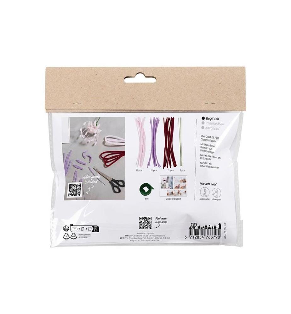 CREATIV COMPANY - Kits de bricolage Lis d'araignée, fil chenille Mini
