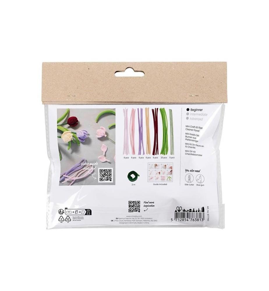 CREATIV COMPANY - Kits de bricolage Tulipes, fil chenille Mini