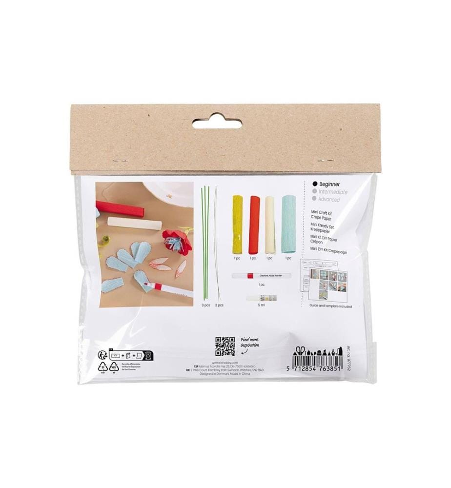CREATIV COMPANY - Kits de bricolage Fleurs, papier crêpé Mini