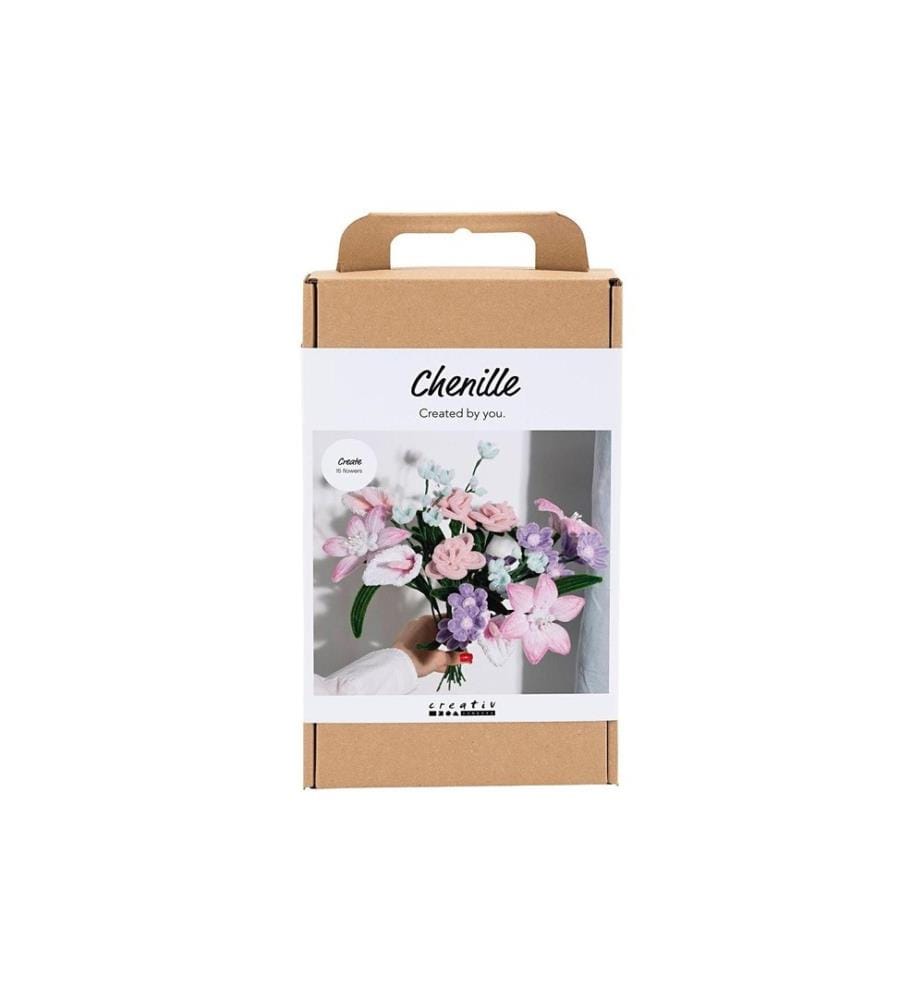 CREATIV COMPANY - Bastelset Blumen, Chenilledraht Mini