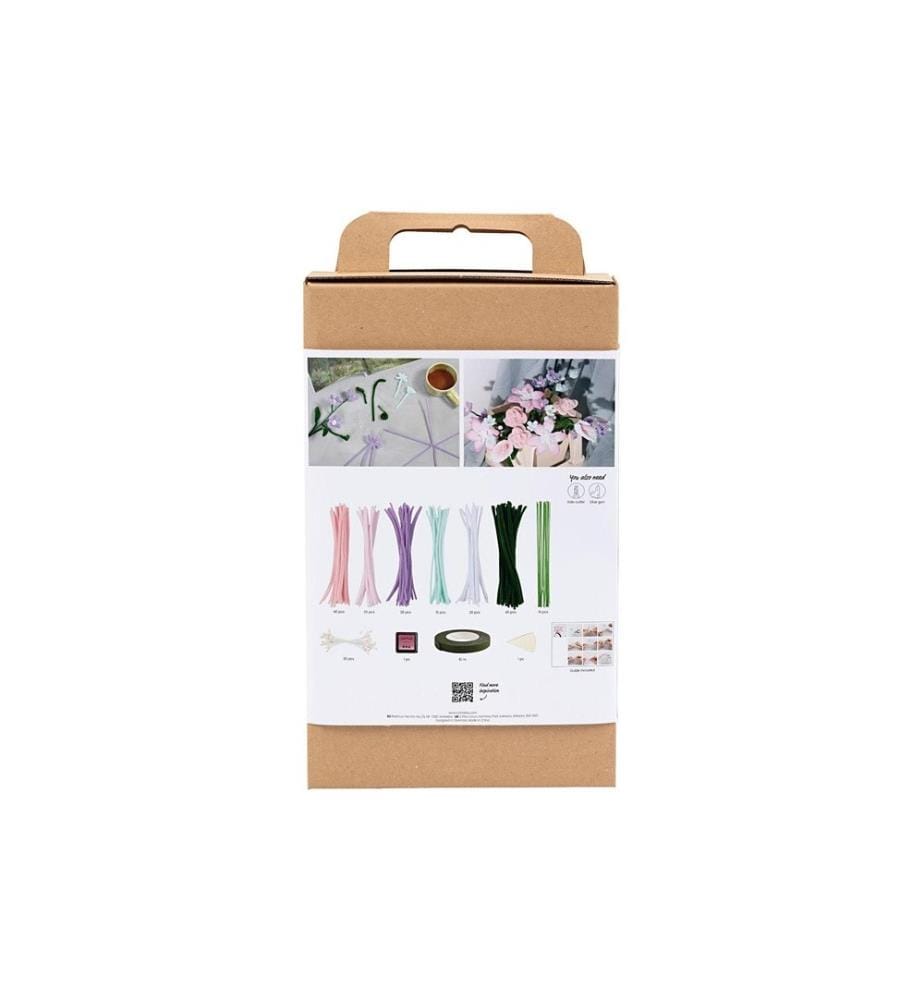 CREATIV COMPANY - Bastelset Blumen, Chenilledraht Mini