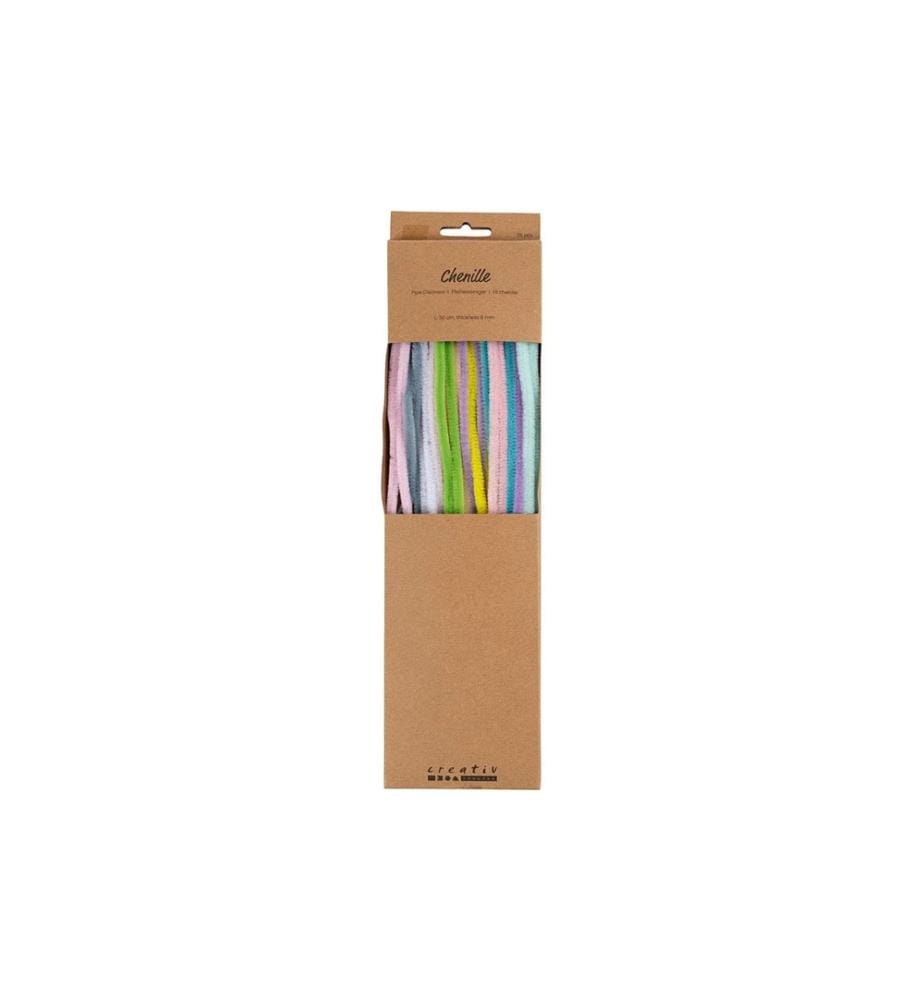 CREATIV COMPANY - Fil-chenille 25 pièces, couleurs pastel