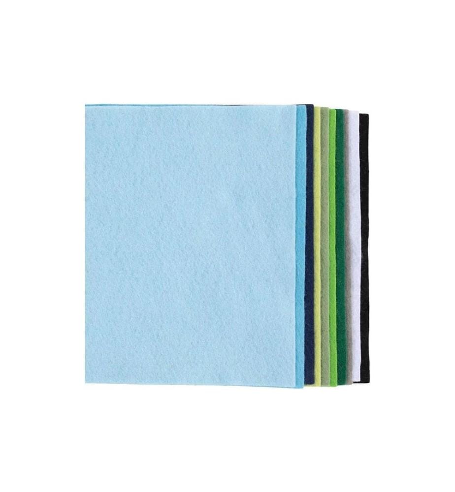CREATIV COMPANY - Feutre de bricolage 10 pièces, assorties, bleu-vert