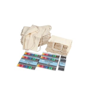 CREATIV COMPANY - Pochette en tissu et des stylos Coton, 1 Pièce/s, Blanc