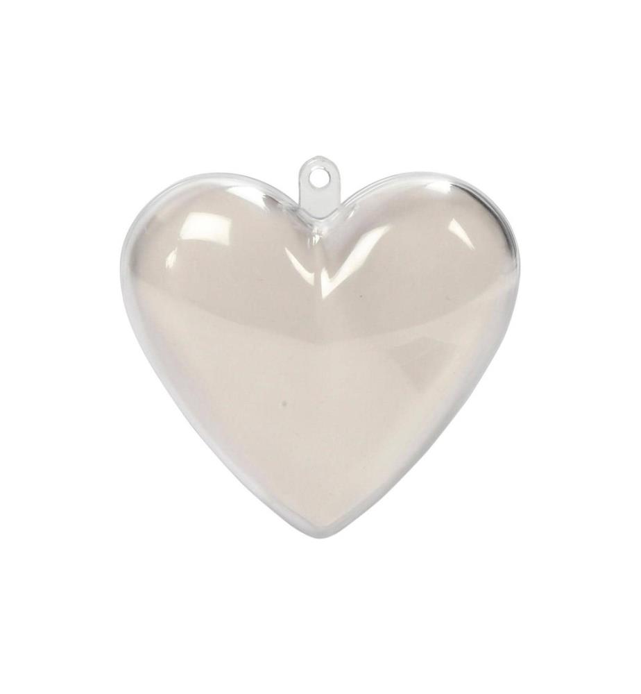 CREATIV COMPANY - Kunststoffform Herz 6.5 cm, 10 Stück