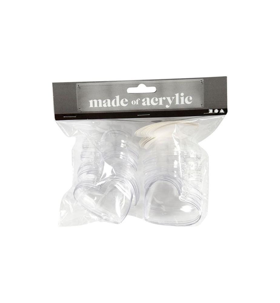 CREATIV COMPANY - Kunststoffform Herz 6.5 cm, 10 Stück