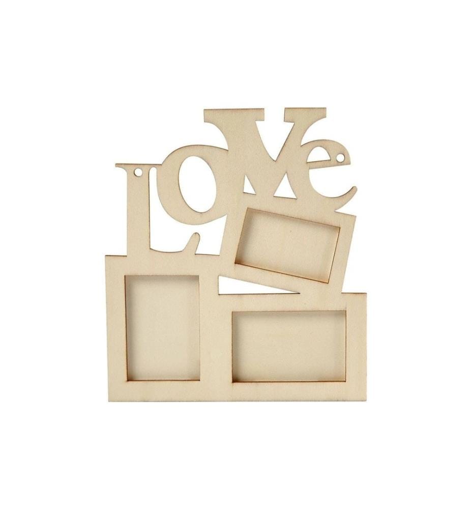 CREATIV COMPANY - Cadre en bois Love 19,7 x 16 cm, 1 Pièce/s