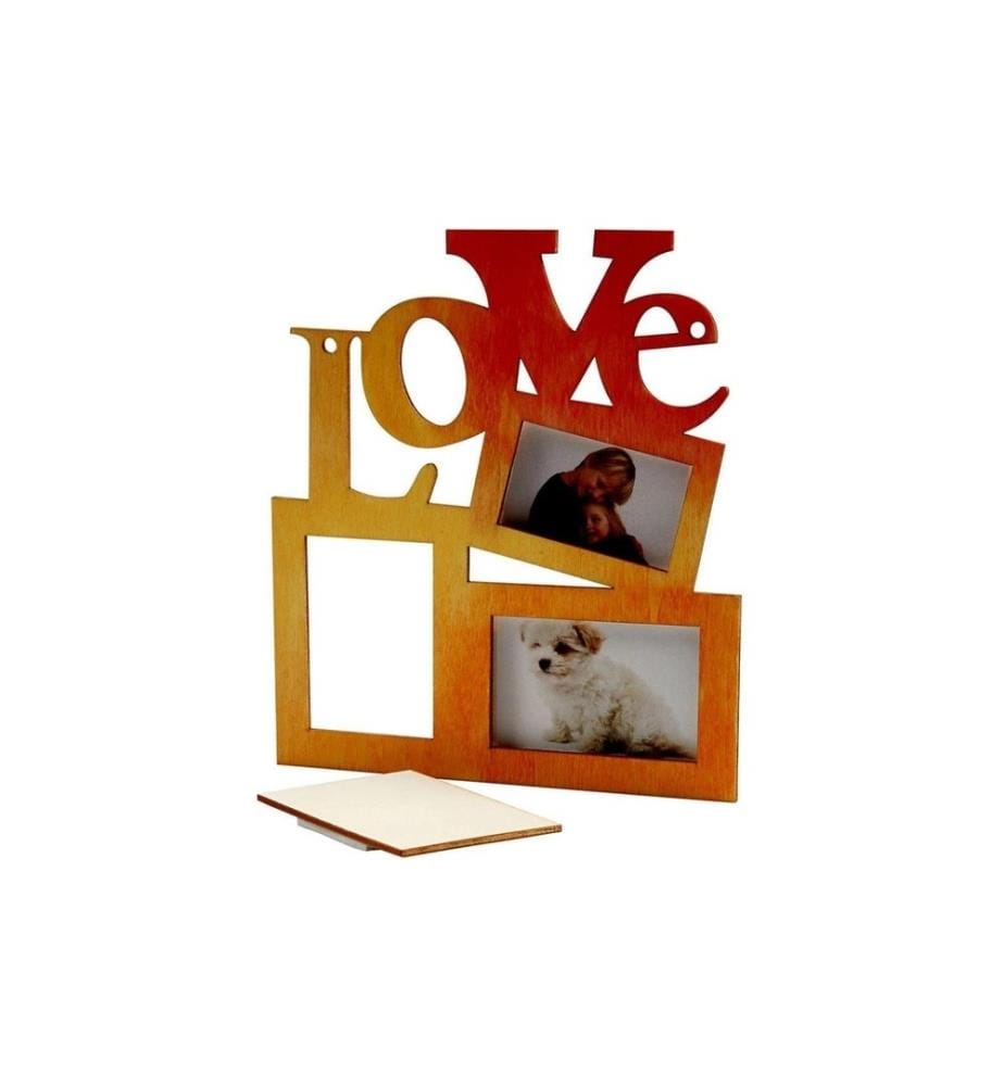 CREATIV COMPANY - Cadre en bois Love 19,7 x 16 cm, 1 Pièce/s