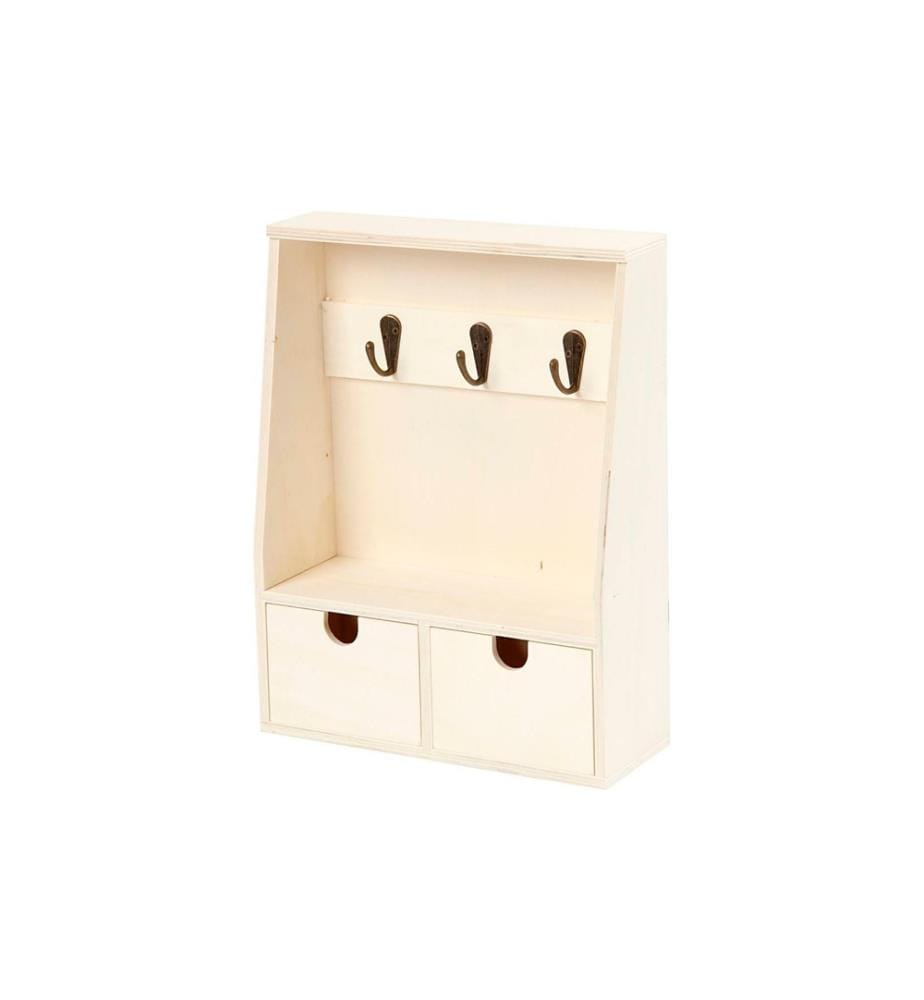 CREATIV COMPANY - Holzartikel Schlüsselbrett 28.5 x 22 cm, 1 Stück