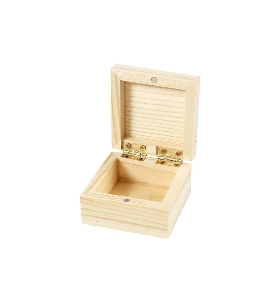 CREATIV COMPANY - Caisse en bois 6 x 6 x 3,5 cm, 1 Pièce/s