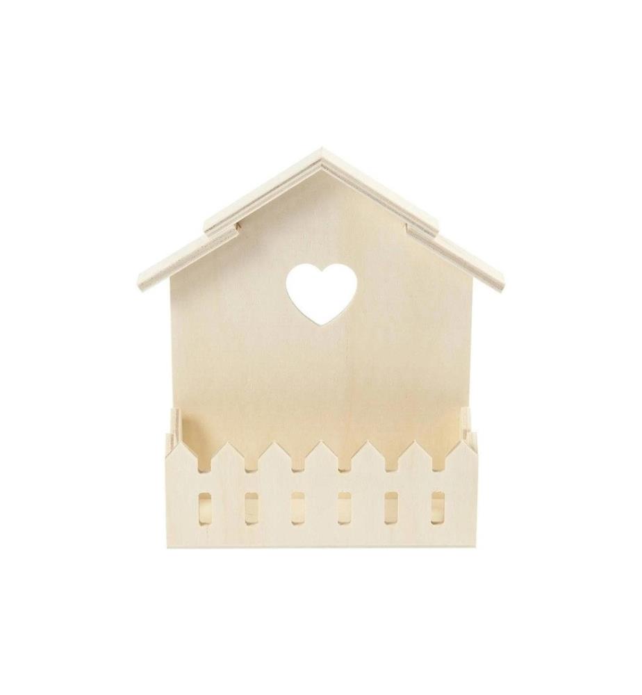 CREATIV COMPANY - Mini Maison avec clôture 1 pièce, brun