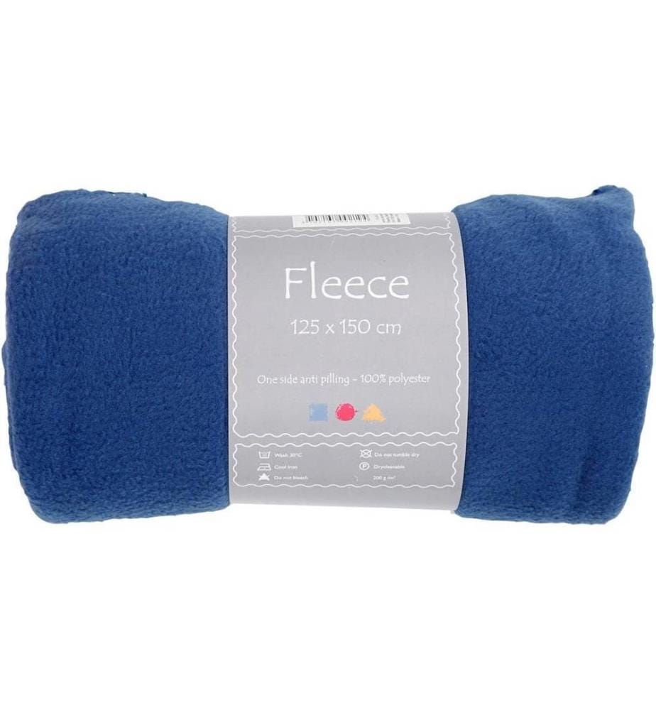 CREATIV COMPANY - Polaire 150 cm x 125 cm, Bleu