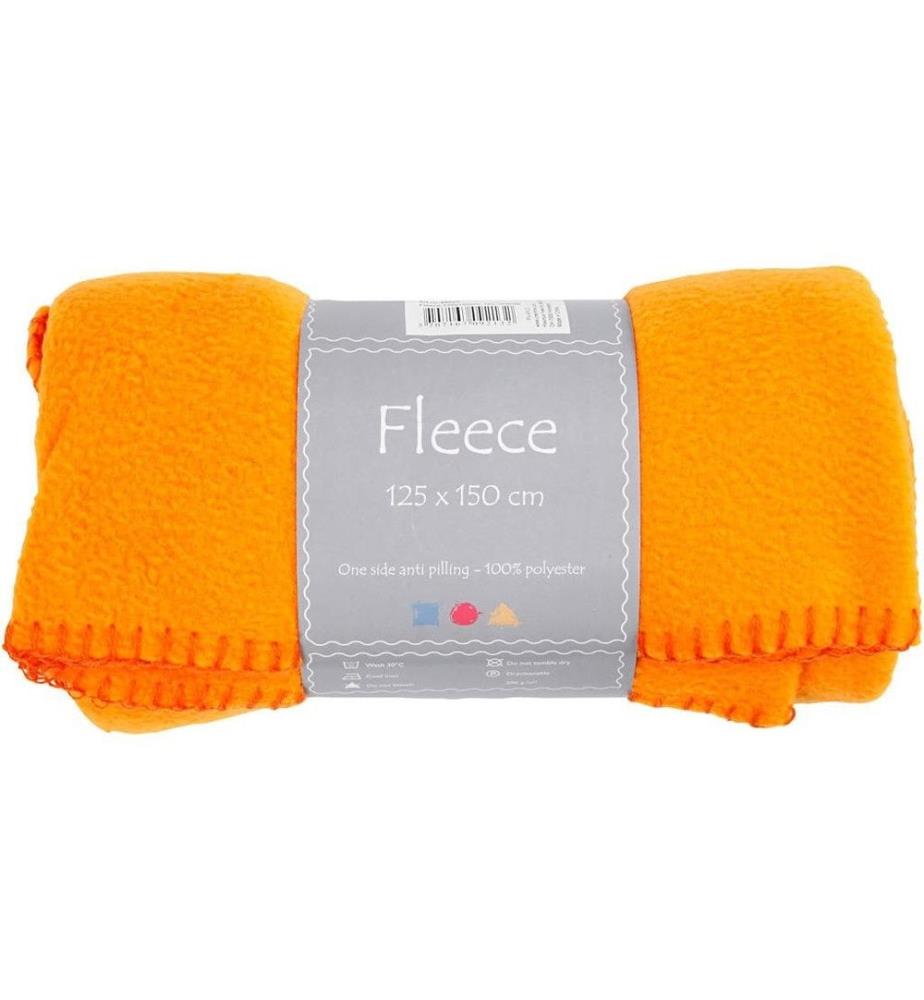 CREATIV COMPANY - Fleece 150 cm x 125 cm, Orange