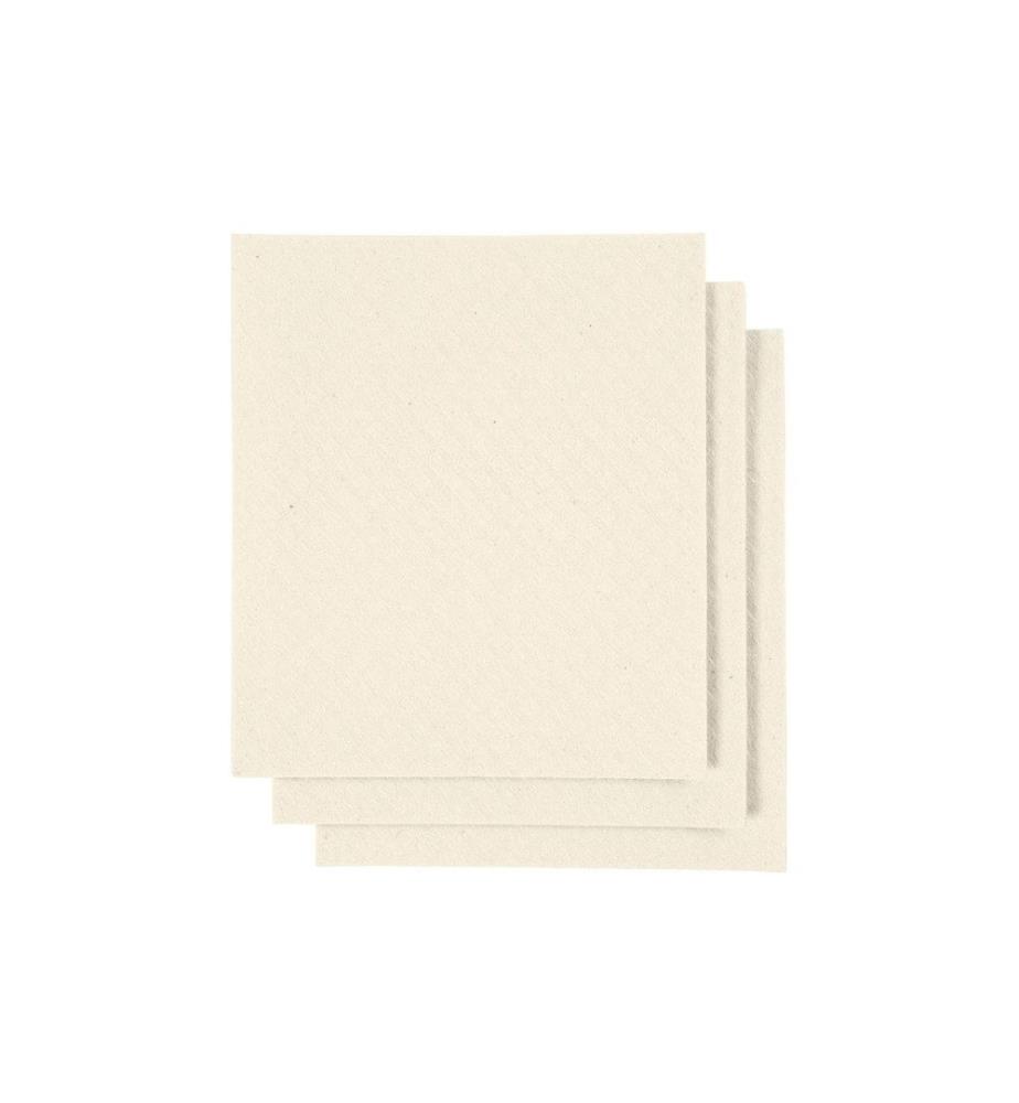 CREATIV COMPANY - Torchon pour la vaisselle 17 x 19,5 cm, 3 Pièce/s, Nature