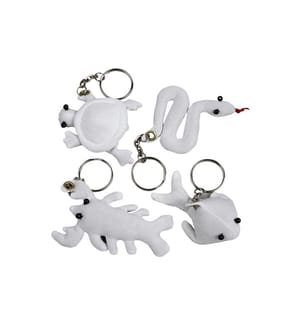 CREATIV COMPANY - Porte-clés à lacet 4-8 cm, 4 Pièce/s, Blanc