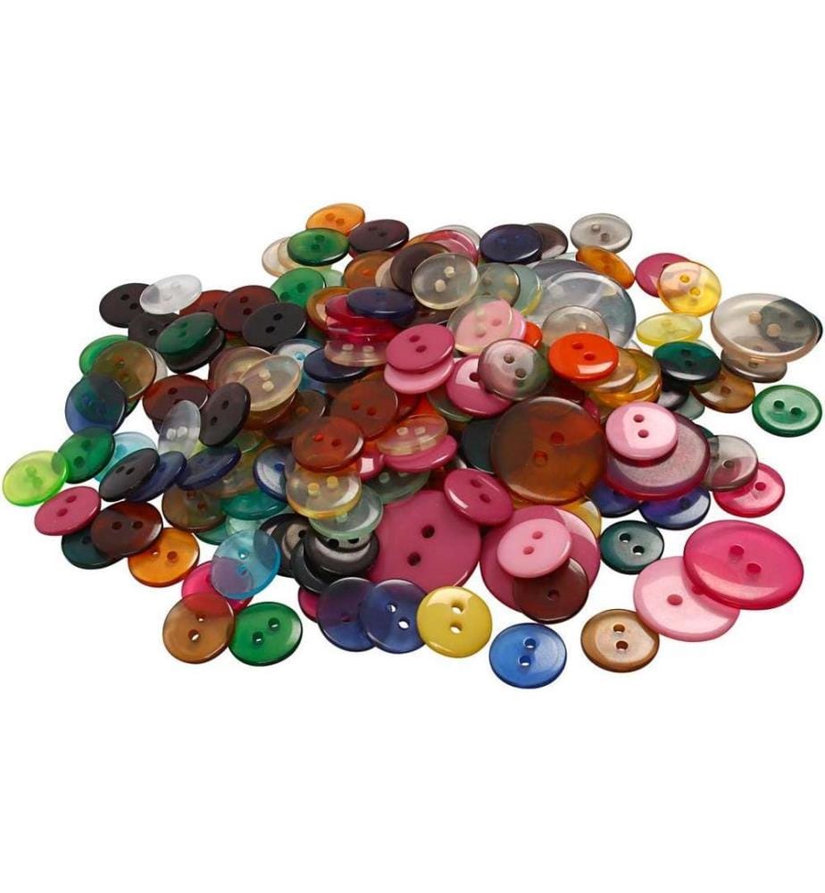 CREATIV COMPANY - Boutons mixtes 10-20 mm, Multicolore,  800 pièces