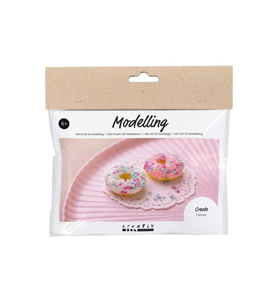 CREATIV COMPANY - Set de modélisation Donuts Rose/Blanc