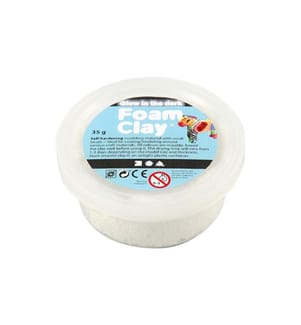 CREATIV COMPANY - Matière à modeler Foam Clay 35 g Blanc fluorescent