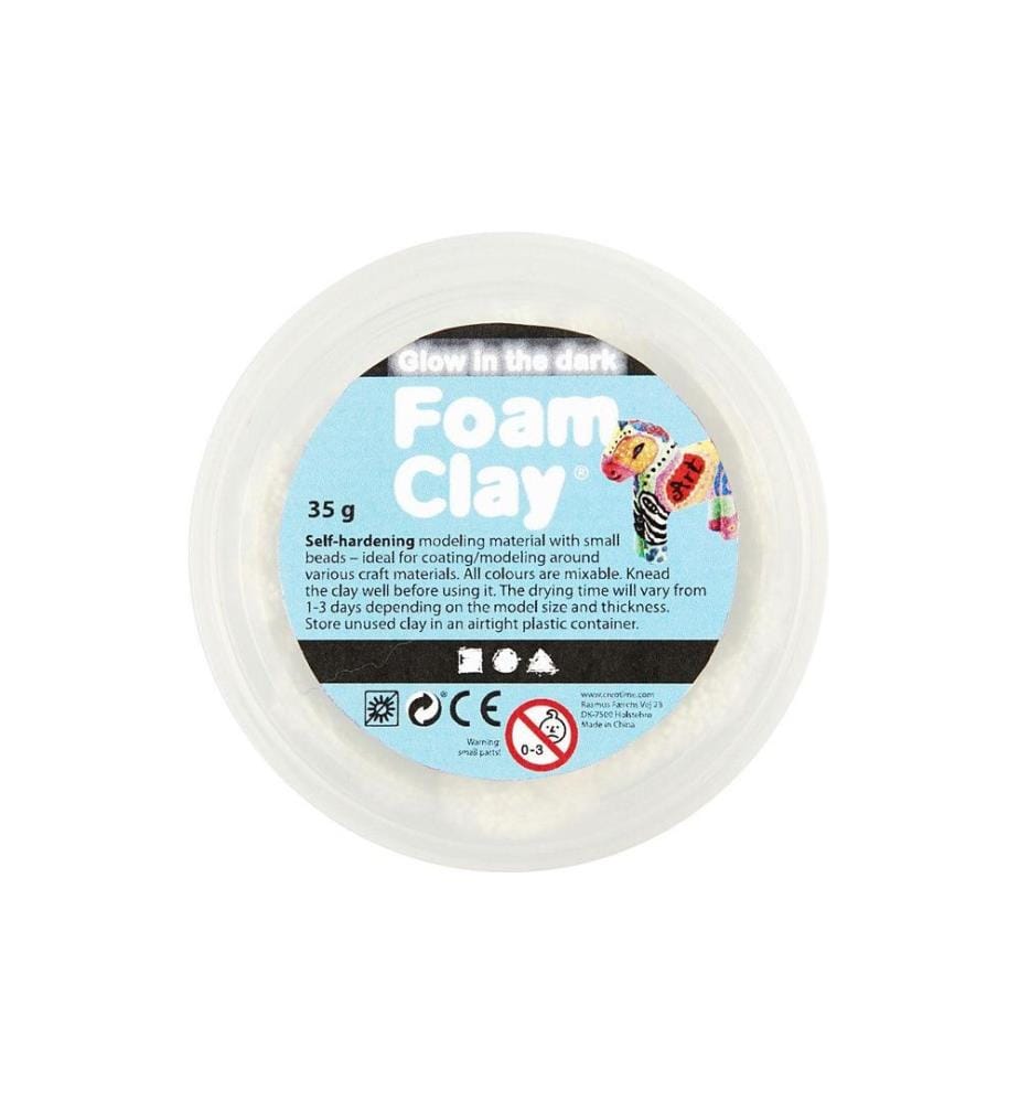 CREATIV COMPANY - Matière à modeler Foam Clay 35 g Blanc fluorescent