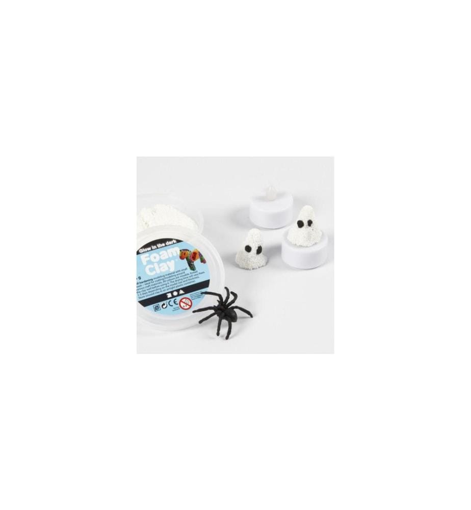 CREATIV COMPANY - Matière à modeler Foam Clay 35 g Blanc fluorescent