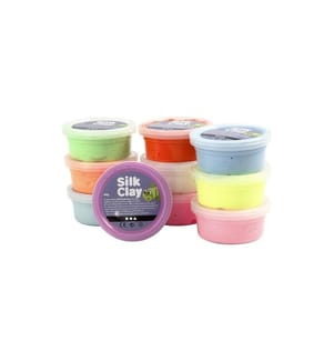 CREATIV COMPANY - Set de modélisation Silk Clay 10 x 40 g Multicolore