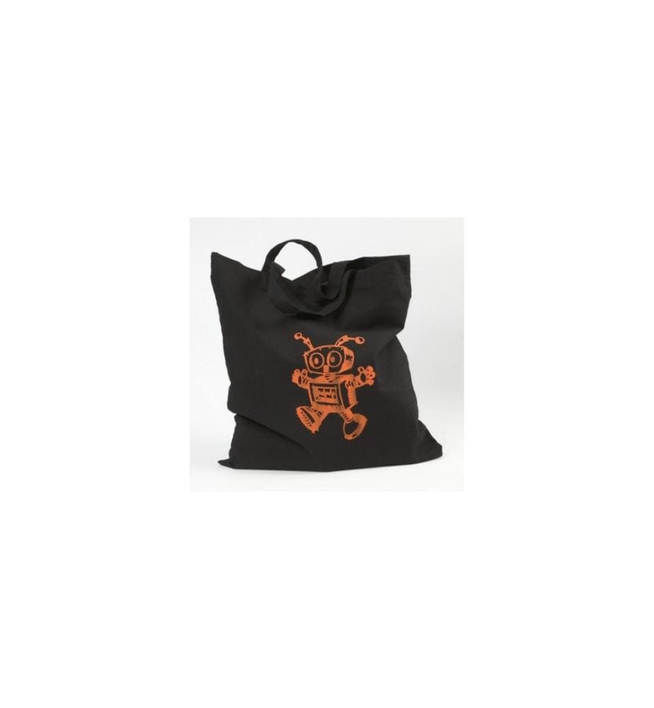 CREATIV COMPANY - Stofftasche 38 x 42 cm Baumwolle, Schwarz