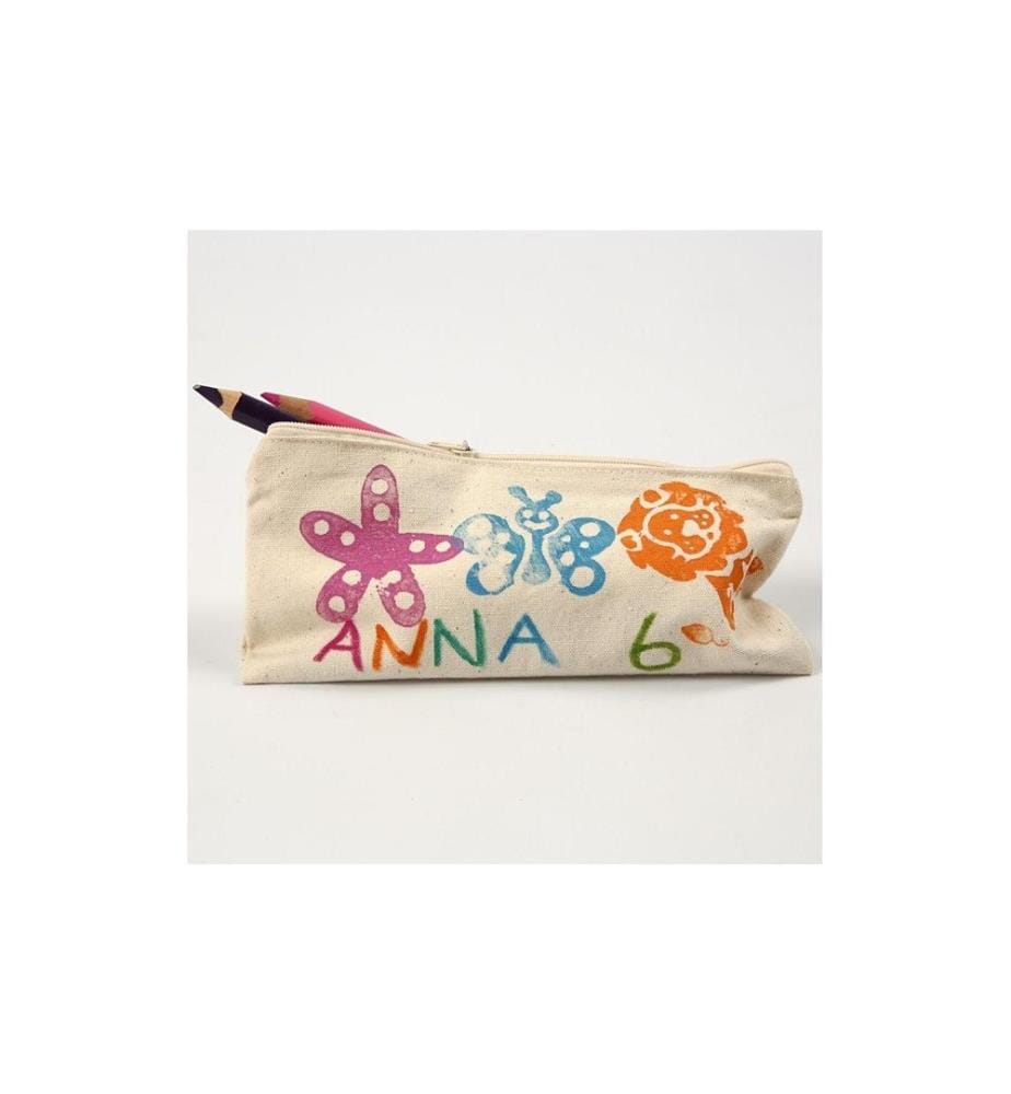 CREATIV COMPANY - Trousse à crayons en coton 21 x 9 cm Coton, Beige