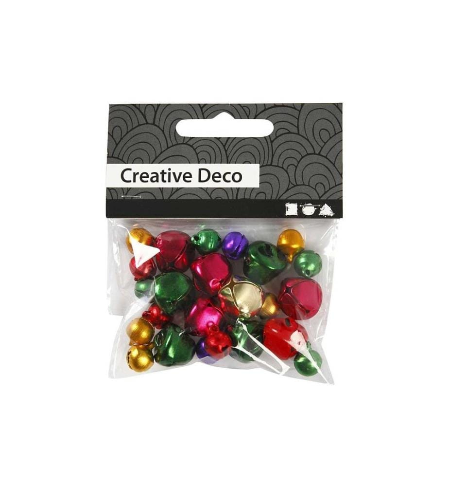 CREATIV COMPANY - Glöckchen Ø: 10 + 14 mm 24 Stück