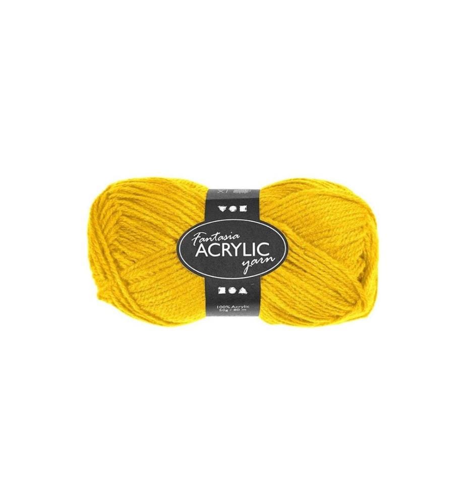 CREATIV COMPANY - Laine Acrylique 50 g Jaune