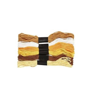 CREATIV COMPANY - Stickgarn Baumwolle Gold 6 Bündel à 8 m