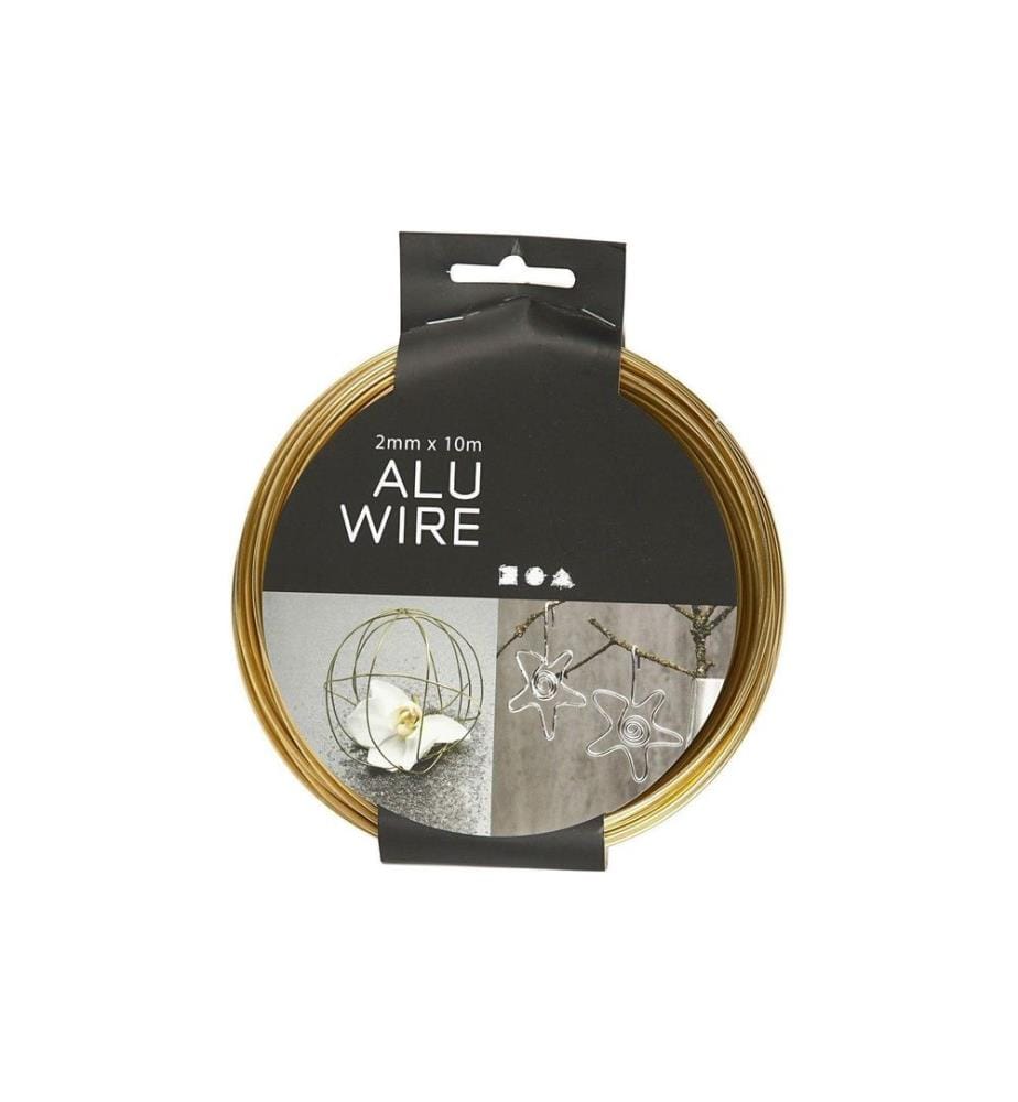 CREATIV COMPANY - Aluminiumdraht 10 m Gold