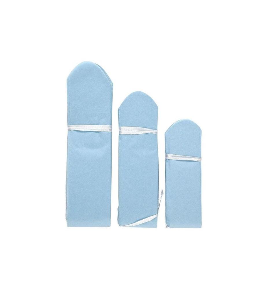 CREATIV COMPANY - Pompons 20 + 24 + 30 cm 3 Stück, Hellblau