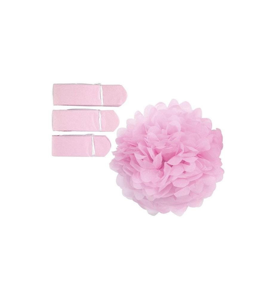 CREATIV COMPANY - Pompons 20 + 24 + 30 cm 3 Stück, Rosa