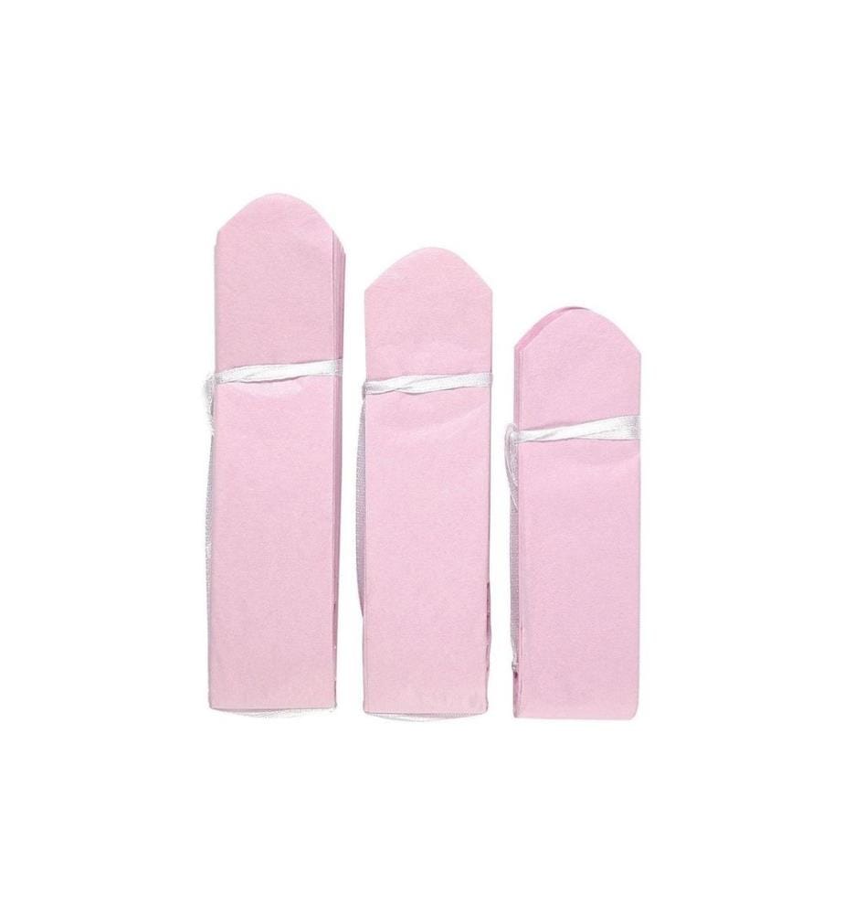 CREATIV COMPANY - Pompons 20 + 24 + 30 cm 3 Stück, Rosa