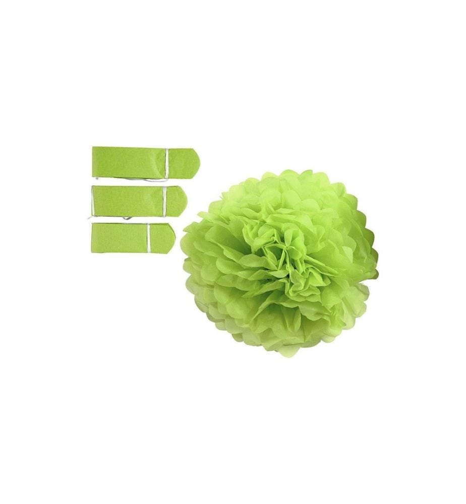 CREATIV COMPANY - Pompons 20 + 24 + 30 cm 3 Stück, Grün