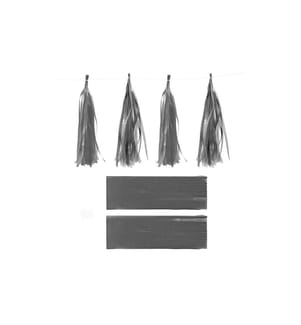 CREATIV COMPANY - Quasten 12 x 35 cm 12 Stück, Schwarz