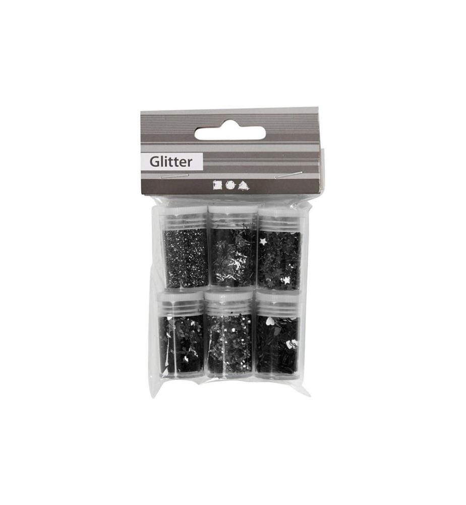 CREATIV COMPANY - Glitzerset Pailetten Schwarz