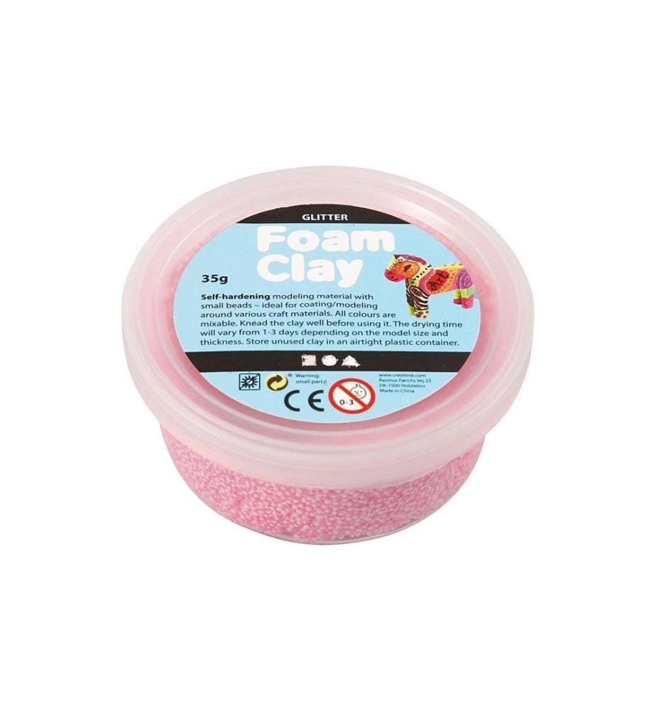 CREATIV COMPANY - Modelliermasse Foam Clay 35 g Glitzer Rosa